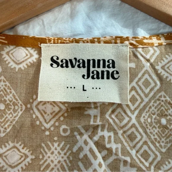 Savanna Jane Rayon Blouse, Embroidered Details, Size L, Excellent Condition - Picture 10 of 10